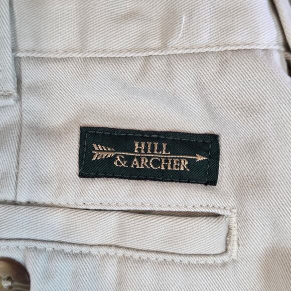 Hill & Archer Men’s Khaki 100% Cotton Pants 38x29 Casual Chino Style - Picture 14 of 15